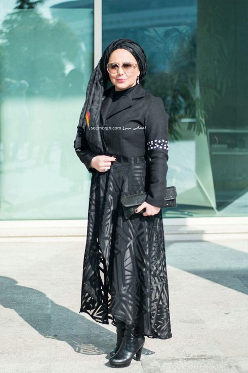 مدل لباس بهنوش بختیاری در ششمین روز سی و چهارمین جشنواره فیلم فجر