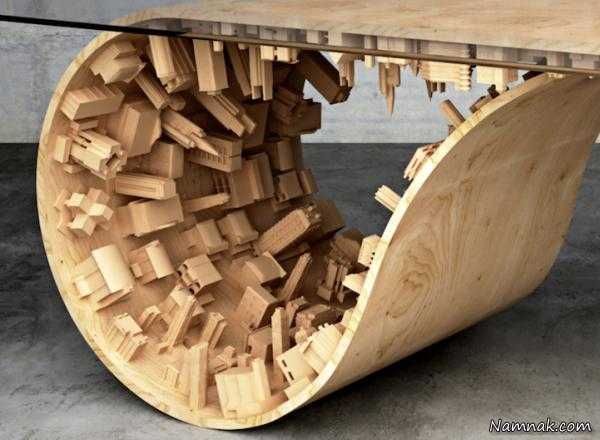 میز چوبی سه بعدی ، جدیدترین مدل میز چوبی ، وسایل خانگی پرینت سه بعدی