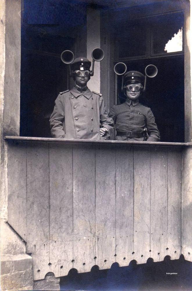 عکس/ دیده بان صوتی در جنگ جهانی اول