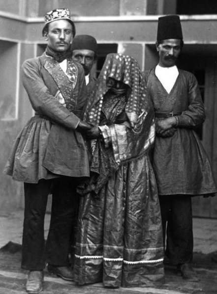 عروس و داماد در زمان قاجار