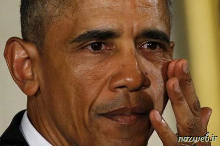 گریه های جنجالی اوباما مردم جهان را بهت زده کرد (عکس)