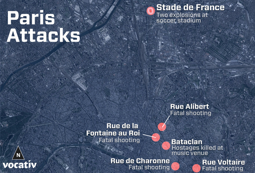 جنگ در قلب پاریس: دست کم 160 کشته در پایتخت فرانسه/ بیش از 200 زخمی+فیلم و تصاویر
