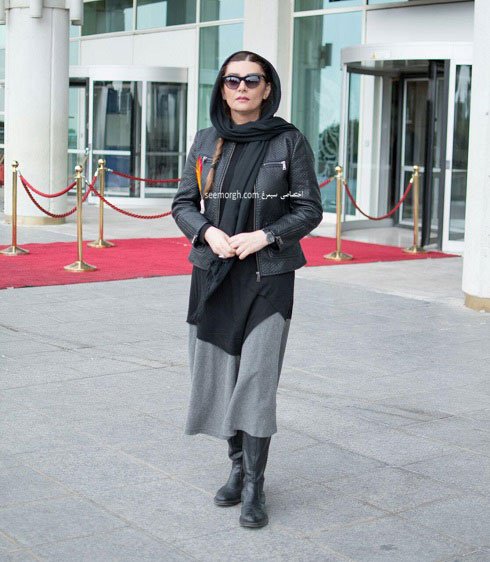 مدل لباس هنگامه قاضیانی در نهمین روز سی و چهارمین جشنواره فیلم فجر