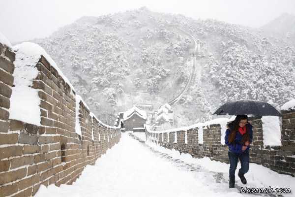 دیوار چین در برف ، تصاویر ، تصویر روز