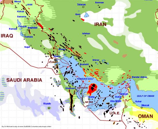 نقشه‌ای که درگیری خطرناک عربستان و ایران را توضیح می‌دهد +تصویر