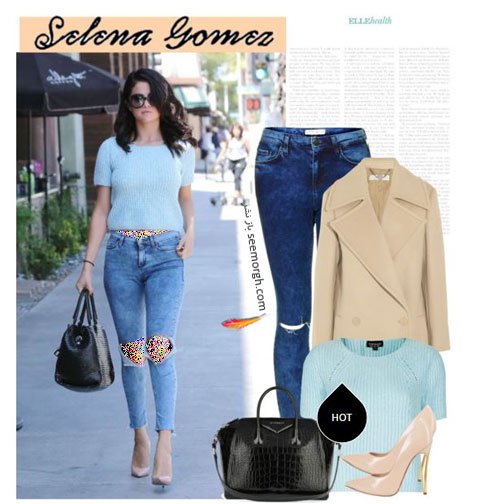 ست کردن شلوار جین به سبک سلنا گومز Selena Gomez - ست شماره 2