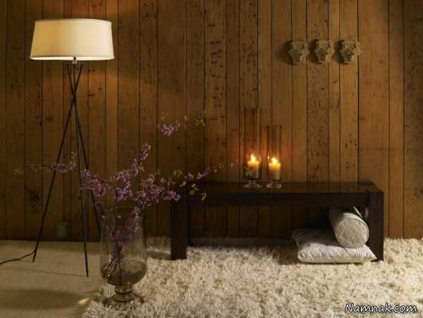 پانل چوبی ، اتاق پذیرایی مدرن ، اتاق خواب عروس و داماد