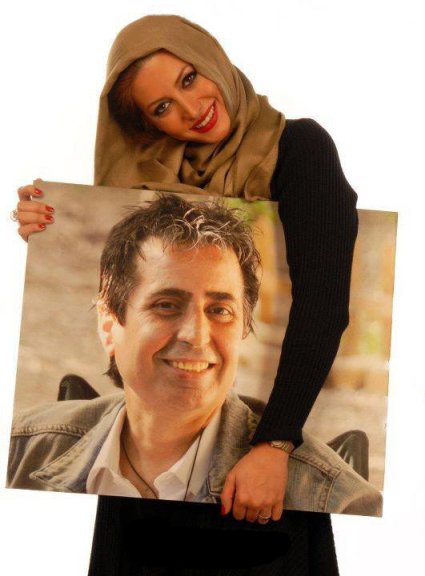 فریبا نادری و عکس همسرش مسعود رسام