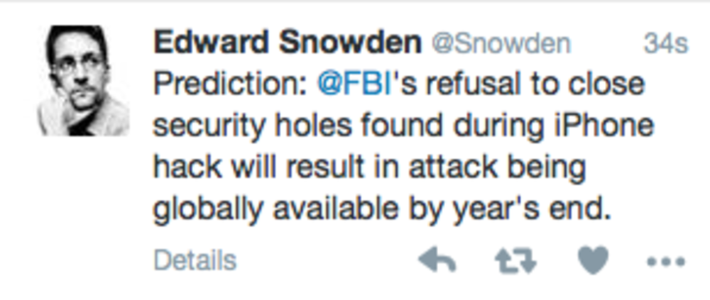 تماشا کنید/ پیش بینی ادوارد اسنودن از حملات گسترده هکری علیه گوشی‌های آیفون