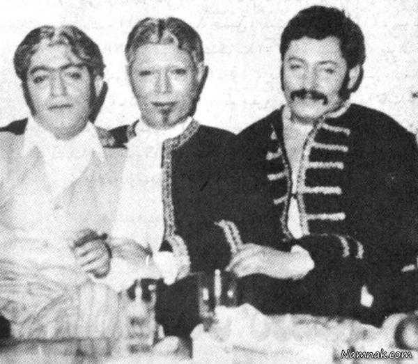  جمشید مشایخی ، علی نصیریان و عزت الله انتظامی ، عکس قدیمی بازیگران ایرانی ، عکس قدیمی جمشید مشایخی