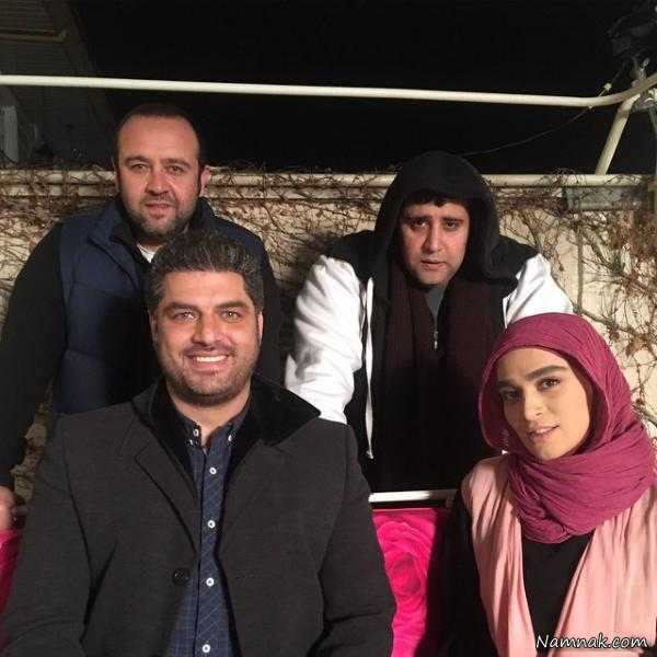 سام درخشانی در پشت بام تهران ، بازیگر ایرانی و همسرش ، عسل امیرپور همسر سام درخشانی