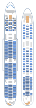  

چیدمان صندلی‌ها در هر دو طبقه A380 