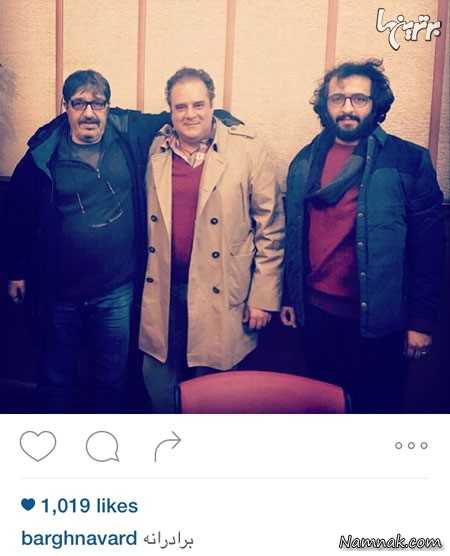 بهروز شعیبی در کنار هومن برق نورد و محمد صالح علا ، اینستاگرام بازیگران مشهور ایرانی ، عکسهای بازیگران ایرانی