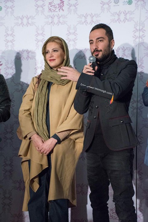 مدل لباس نوید محمدزاده و طناز طباطبایی در اولین روز سی و چهارمین جشنواره فیلم فجر
