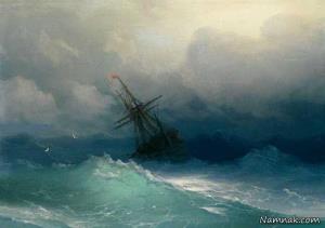 4گوشه دنیا/ نقاشی شگفت انگیز از دریای طوفانی 