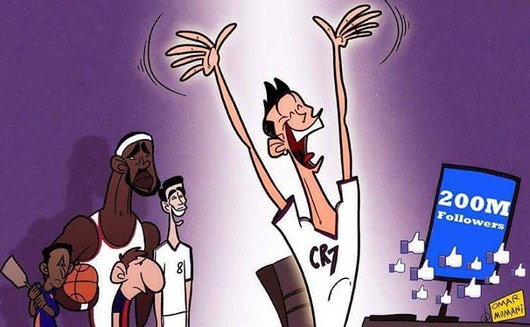 کاریکاتور/ رونالدو رکورد زد و مسی را پشت سر گذاشت!