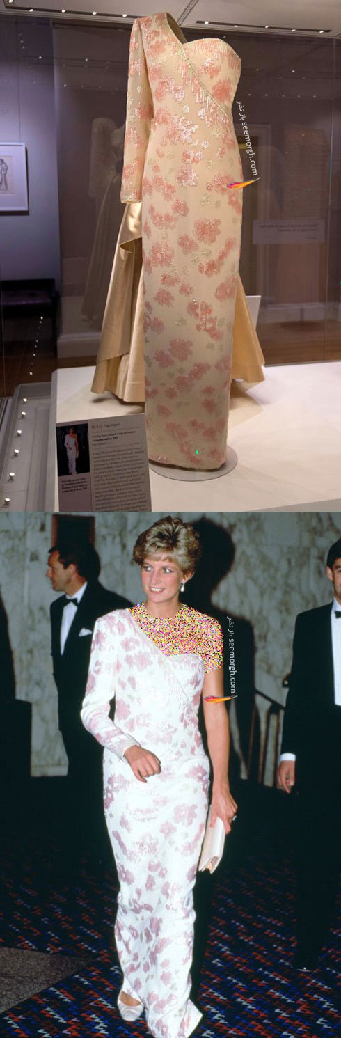 پیراهن طرح دار پرنسس دایانا Diana از طراح معروف کاتری واکر CATHERINE WALKER