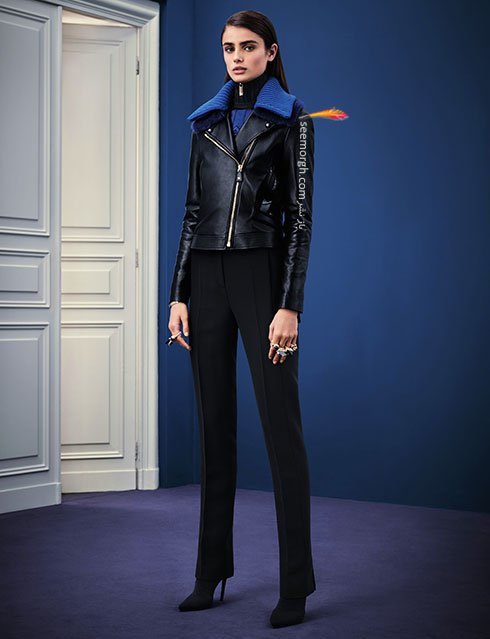 کت چرم کوتاه زنانه ورساچه Versace برای زمستان 2016