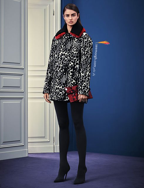 کت طرح دار کوتاه زنانه ورساچه Versace برای زمستان 2016