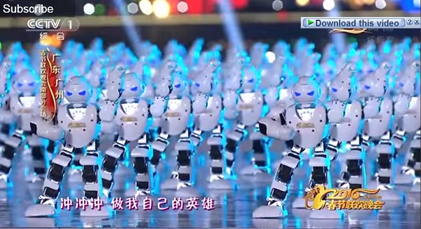 حرکات موزون و هماهنگ 540 ربات در جشن سال نوی چینی [تماشا کنید]