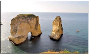 جهان نما/ صخره دیدنی «کبوتر» در لبنان