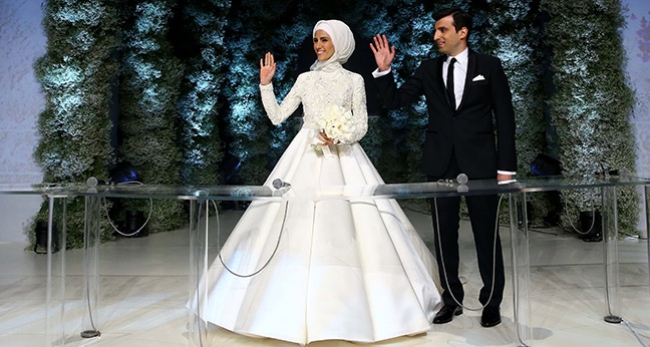 مراسم ازدواج دختر اردوغان با پسر بازرگان ترک در استانبول+ تصاویر
