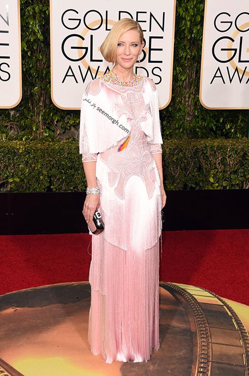 مدل لباس کیت بلانشت Cate Blanchett در گلدن گلوب Golden Globes 2016 از برند Givenchy