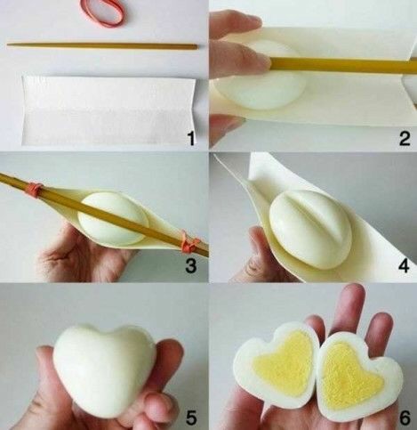 تخم مرغ به شکل قلب 