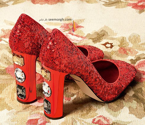کفش زنانه قرمز رنگی دی اند جی D&G برای پاییز 2015