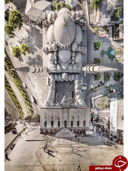 عکس/ خلاقیت هنرمند ترک و نحوه به تصویر کشیدن استانبول 