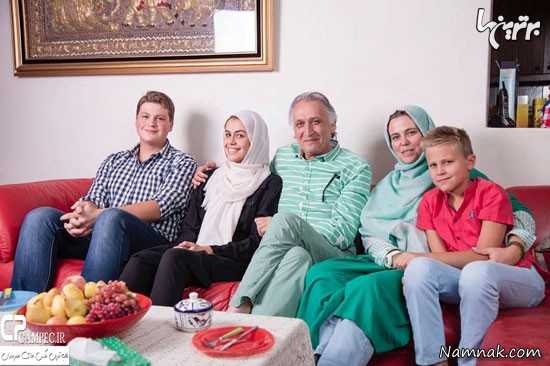 احمد نجفی در کنار همسر و فرزندانش ، بازیگران مشهور ایرانی ، عکس بازیگر