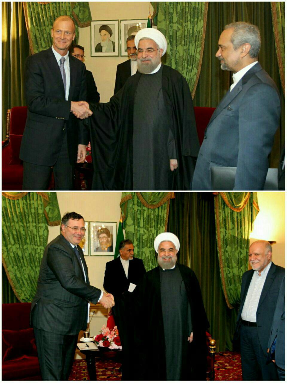 عکس/ دیدار دکتر روحانی با رییس شرکت ایرباس و توتال   