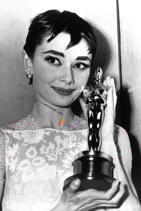 مدل مو ادری هپبورن Audrey Hepburn در مراسم اسکار 1954