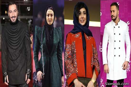 لباس های بازیگران در جشنواره ، لباس بازیگران ایرانی در جشنواره ، تیپ بازیگران در جشنواره
