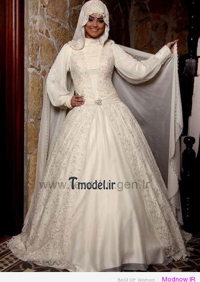 ,لباس عروس حجابی, جدید ترین لباس عروس اسلامی, لباس عروس حجاب دانتل,[categoriy]