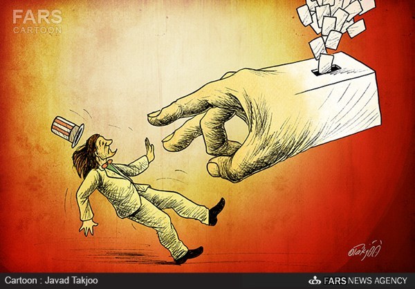 کاریکاتور/ انتخابات مواجه مستقیم با دسیسه های دشمنان است