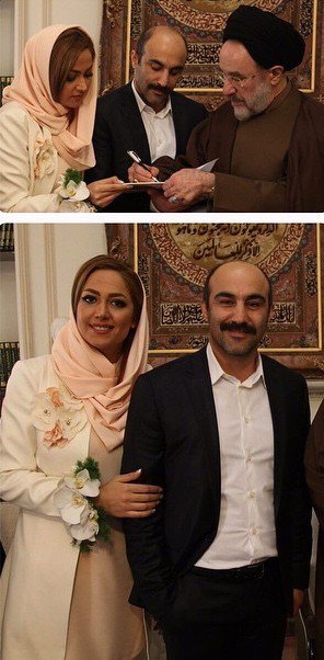 عقد محسن تنابنده و همسرش توسط حجت‌الاسلام والمسلمین محمد خاتمی