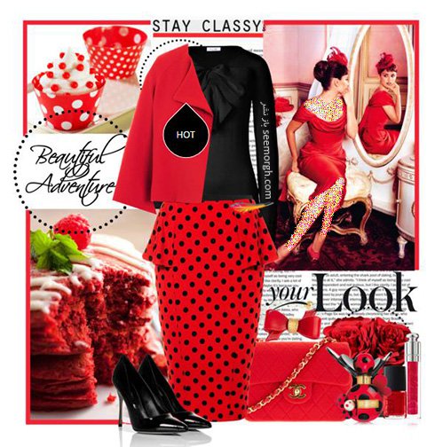 ست کردن لباس شب به رنگ قرمز به سبک پنه لوپه کروز Penelope Cruz - ست شماره 3