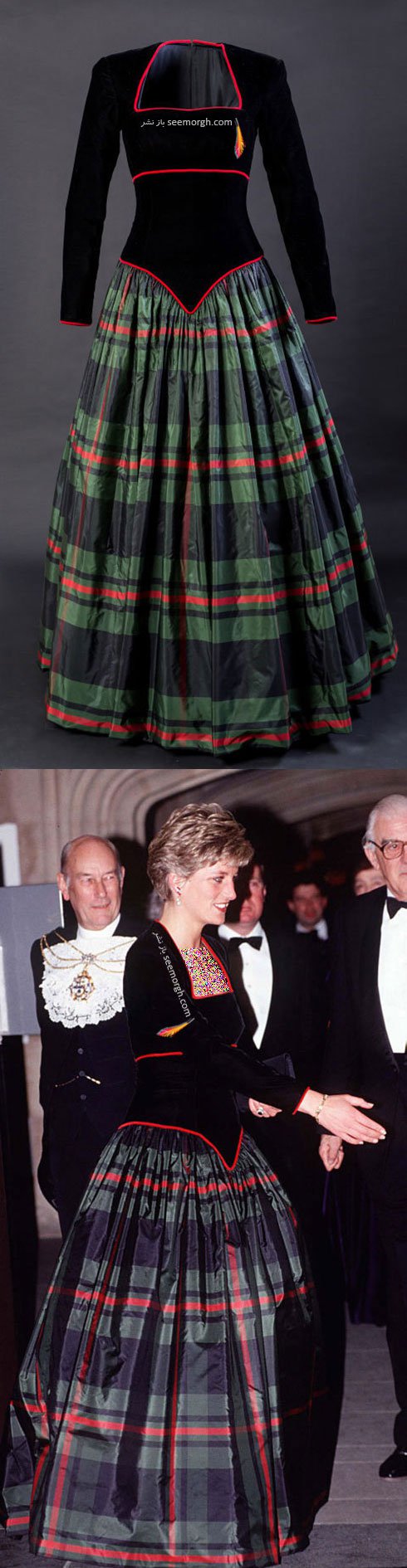 لباس مشکی پرنسس دایانا Diana از طراح معروف کاتری واکر CATHERINE WALKER