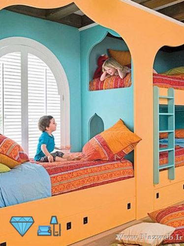 جدیدترین مدل دکوراسیون تختخواب اتاق کودک
