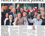 عدالت برای قربانیان فاجعه هیلزبورو سرخط روزنامه‌های انگلیس/ 8 اردیبهشت‌ماه