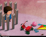 کاریکاتور/ آسیب‌های شهر‌نشینی بر کودک امروز