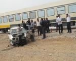تصادف قطار با خودروی پراید در قائمشهر یک کشته بر جای گذاشت