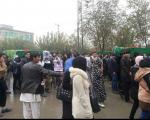 فریاد «الله اکبر» و شعار «مرگ بر آمریکا» مقابل ارگ ریاست‌جمهوری افغانستان + عکس