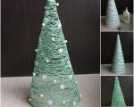 آموزش ساخت درخت کریسمس کوچک با نخ + عکس