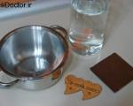میز اردور/ آموزش تصویری ذوب کردن شکلات به طریق «بن ماری»