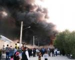 آتش سوزی گسترده در یک انبار کالا در اهواز