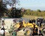 تخریب ساخت و سازهای غیر مجاز در باغ های دزفول