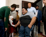 دیدار تیم ملی وزنه‌برداری جانبازان و معلولین با خانواده شهید مدافع حرم