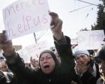 عکس/ تظاهرات پناهجویان در اعتراض به بسته ماندن مرز مقدونیه و یونان
